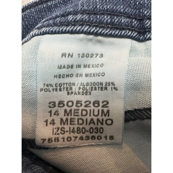 Lee Classic Fit Straight Leg at the Waist Jeans Womens 14 Denim Blue High Rise - Picture 5 of 10